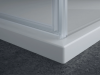 Ronal Sanswiss drzwi jednoczęściowe ze ścianką stałą w linii 90-160x0-200 cm, szkło Durlux 200, profile chrom PU13DSM21022